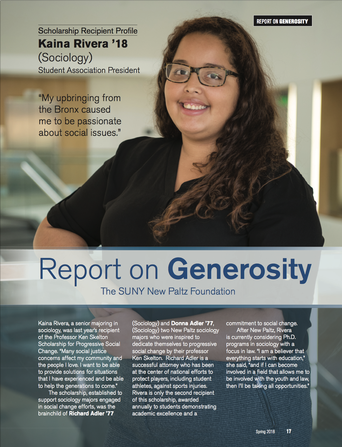 Report on Generosity Cover